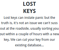 Lost Keys Blackpool